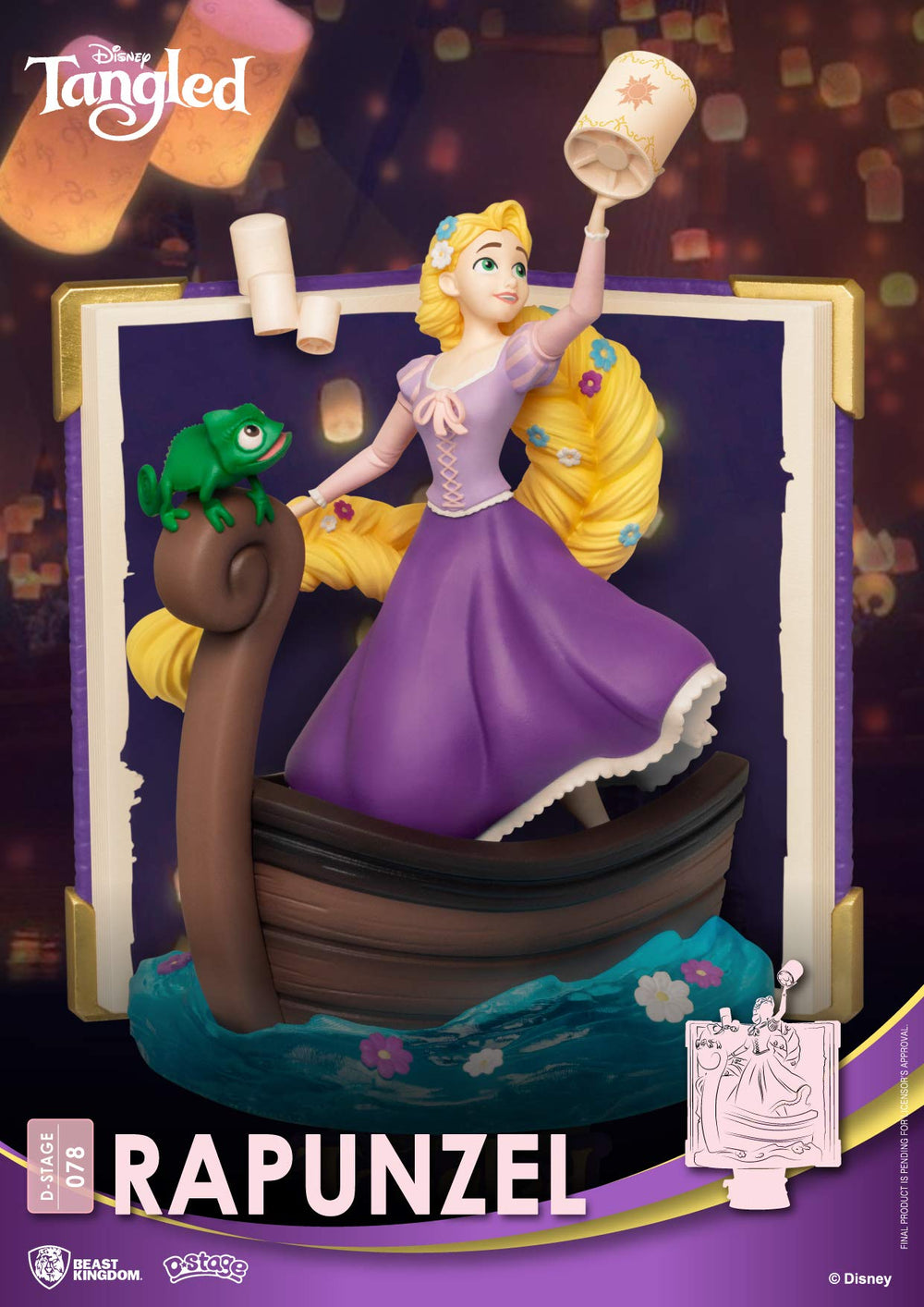 Sturdy base of Beast Kingdom Rapunzel DS-078 D-Stage supports safe display.