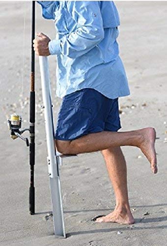 The Beast Sand Spike Rod Holder fully extended to 57 inches in aluminum