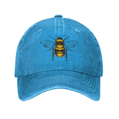 Beats All Funny Bees cap in blue, front view for sunny casual days