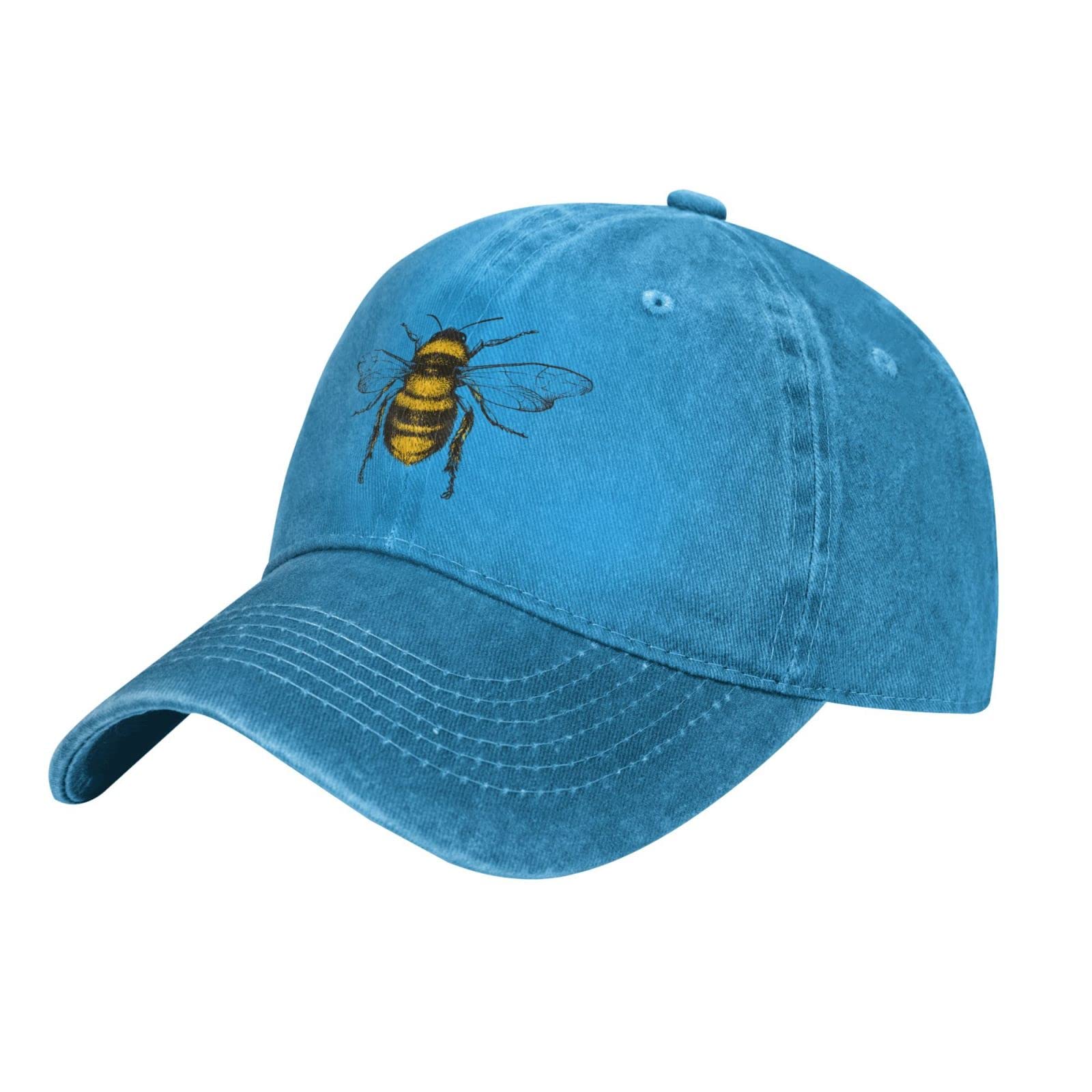 Beats All Funny Bees cap in blue, side view for everyday wear