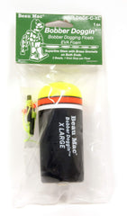 Beau Mac Bobber Doggin Float EVA XL with hi-vis chartreuse top for reliable river visibility.