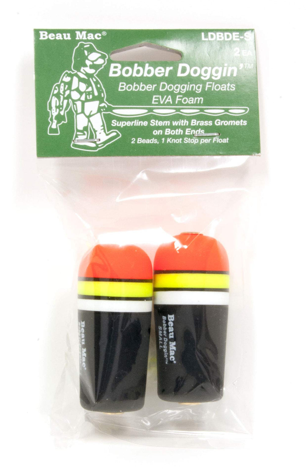 Beau Mac BobberDoggin Float EVA Small, flat-bottom design aids stable bite positioning in current