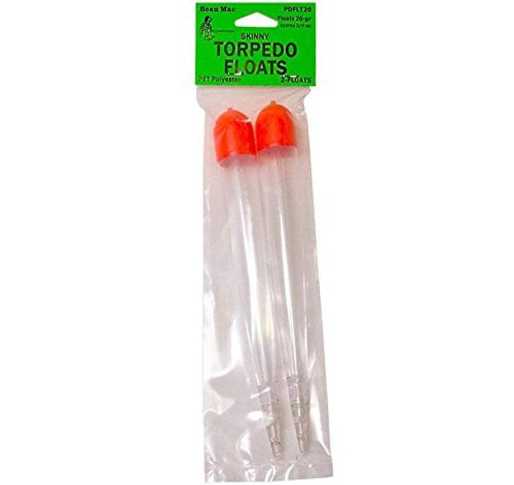 Beau Mac Clear Sdf Float 1oz remains vertical in water, enabling versatile weight setups
