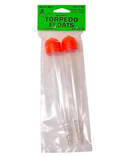 Beau Mac Clear Sdf Float 5-8oz torpedo shape for stable water hold on the water.