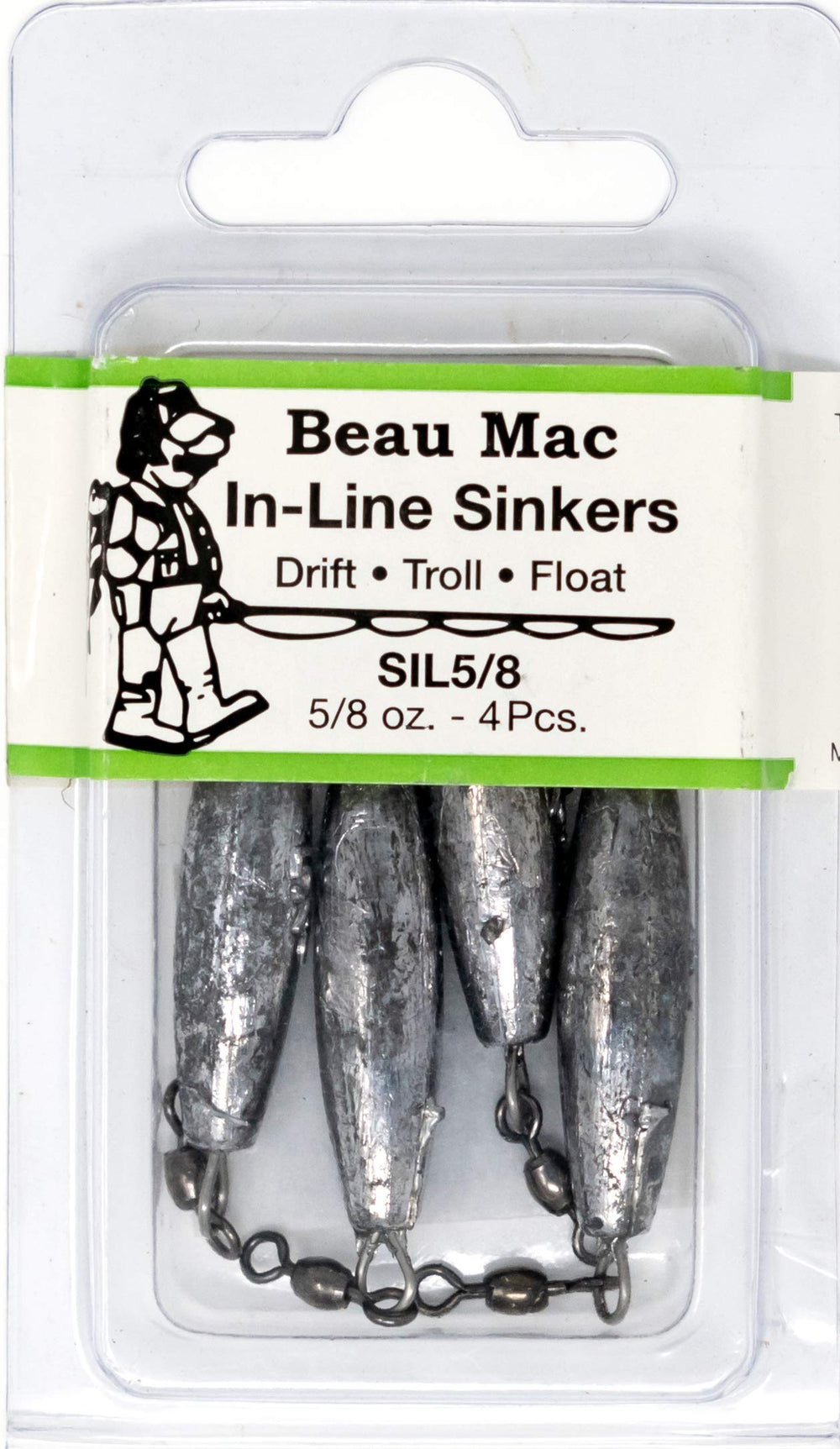 Beau Mac inline sinker 5-8oz for float fishing and longer casts