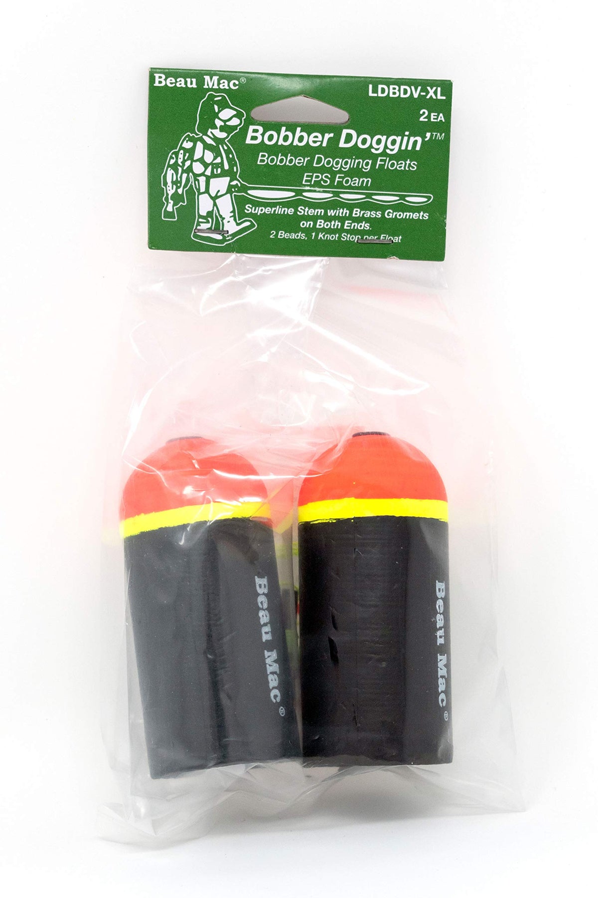 Beau Mac LDBDV-XL Bobber Doggin' Float with flame-top finish for easy bite visibility.