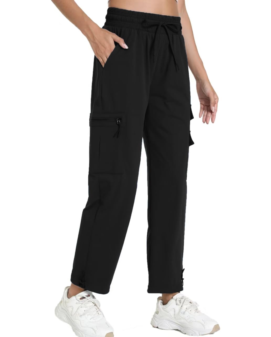 bepopotan quick-dry cargo pants front view for hiking comfort and rapid moisture wicking