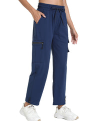 bebopotan quick-dry navy pants side view for versatile outdoor activities.