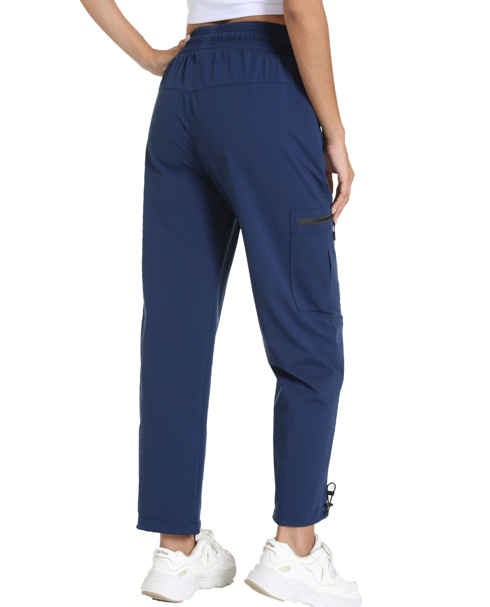bebopotan quick-dry cargo pants navy five-pocket layout for practical storage