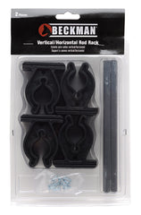 Beckman Net BRH-4 rod holders installed on a drift boat keeping rods evenly spaced