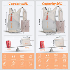 BECOJADDE 15L backpack right pocket drawstring keeps essentials secure