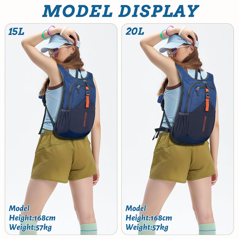 BECOJADDE 15L backpack breathable mesh straps ensure comfortable carries on long hikes