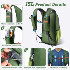 BECOJADDE backpack with breathable mesh shoulder straps for comfort.