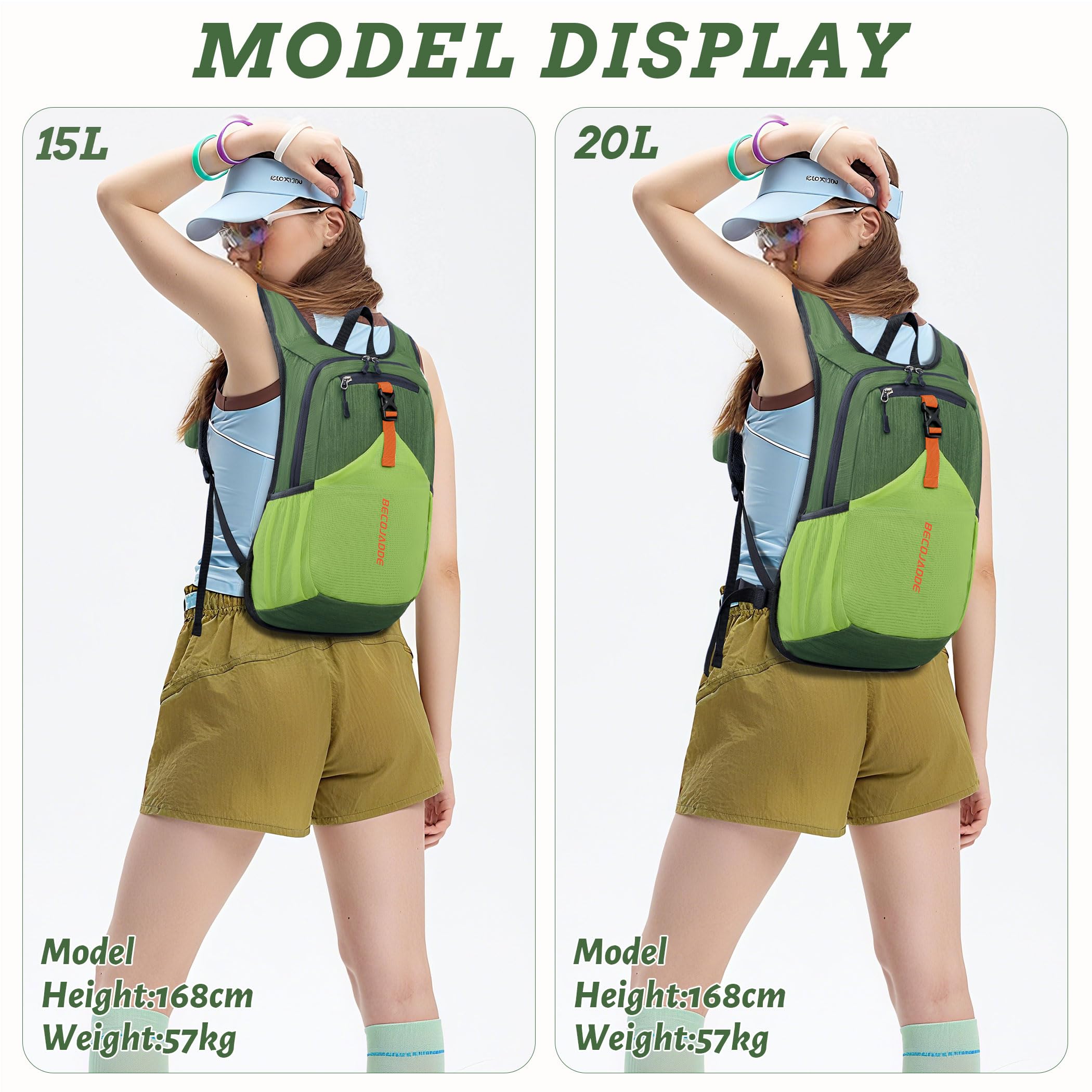 BECOJADDE breathable mesh shoulder straps ensure comfort during long hikes.