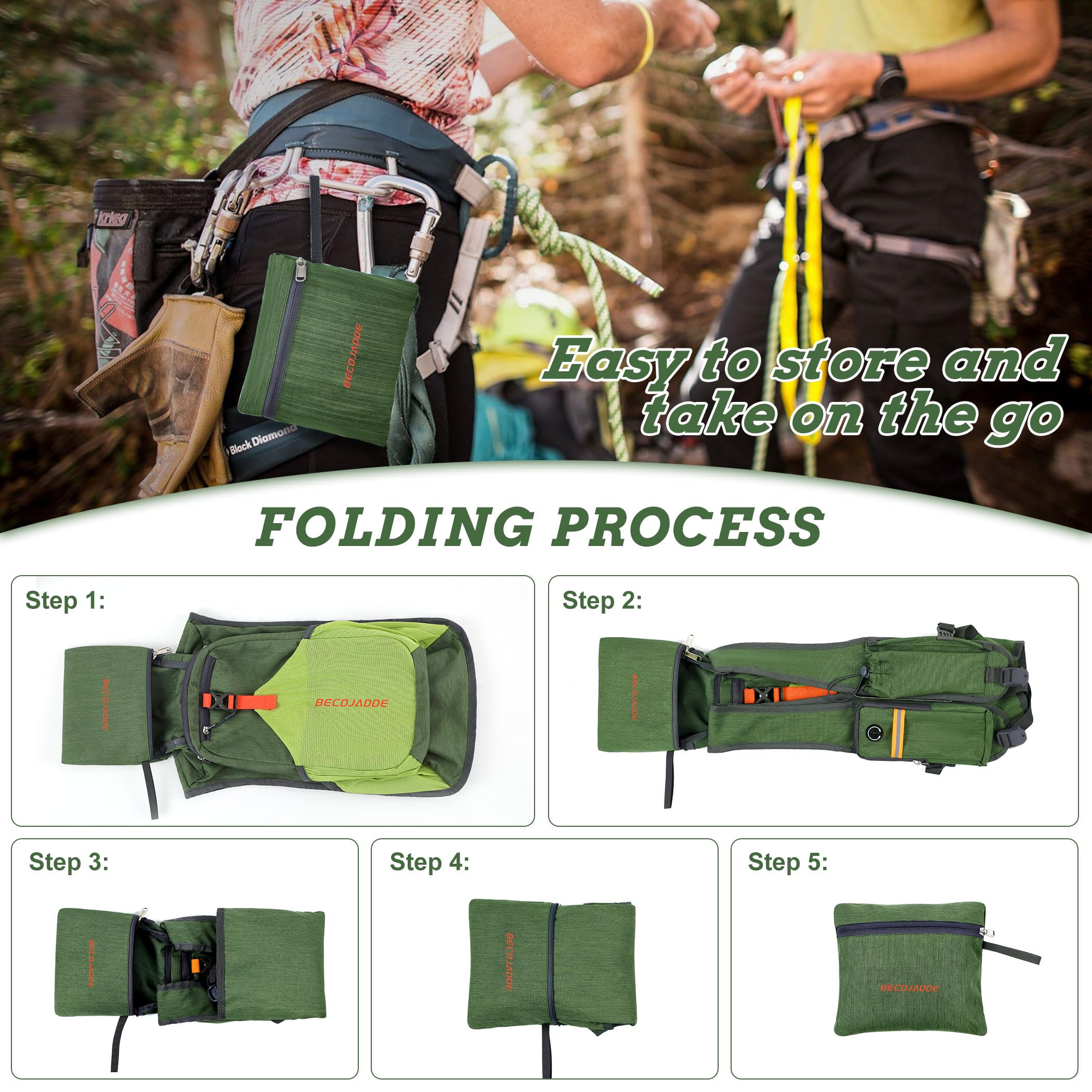 BECOJADDE rear anti-theft pocket keeps valuables secure.