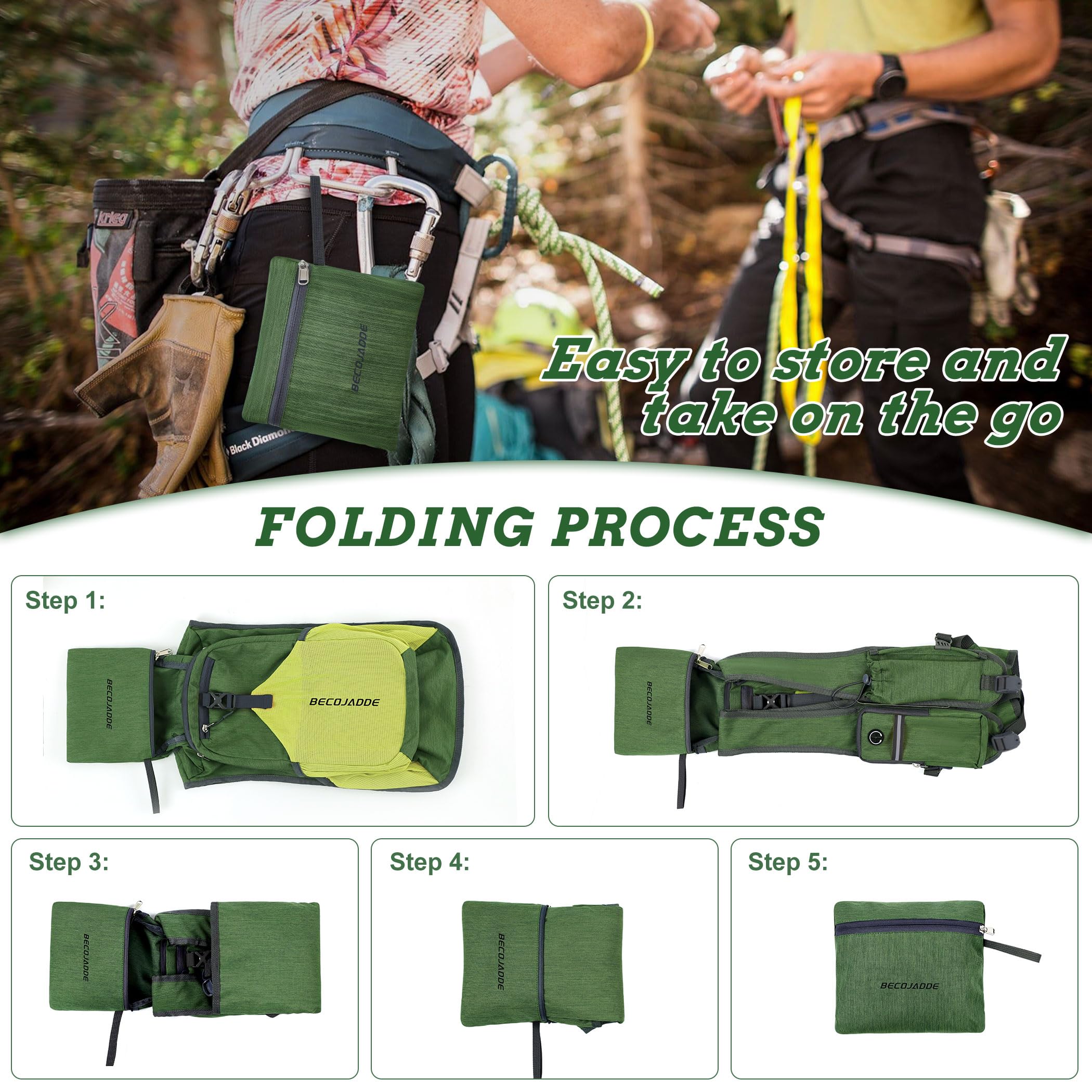 BECOJADDE 20L anti-theft pocket helps secure valuables while traveling.
