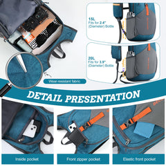 BECOJADDE 20L backpack breathable mesh straps improve comfort on long walks