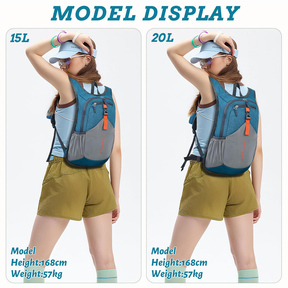 BECOJADDE 20L backpack folds into its own pocket for travel