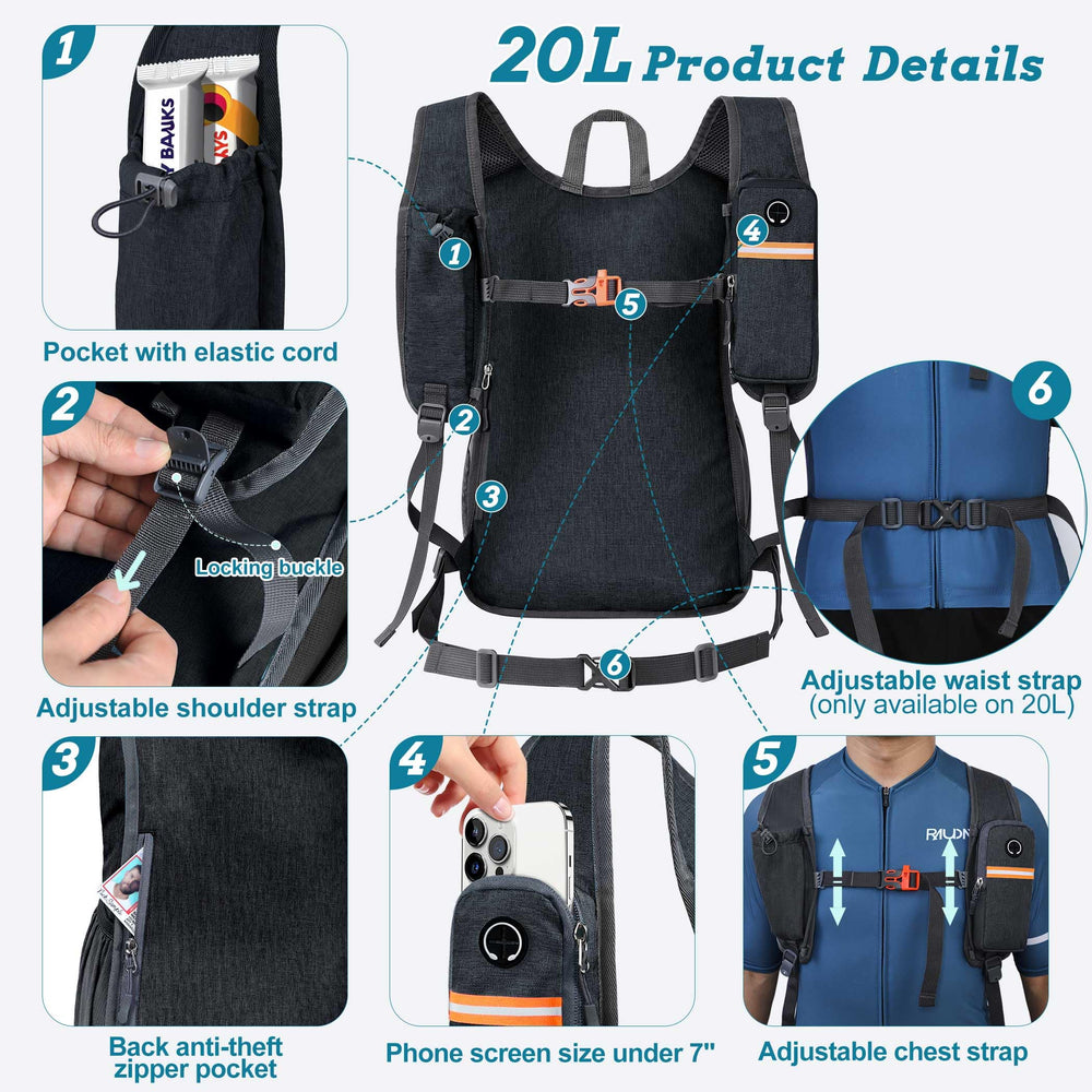 BECOJADDE backpack strap design with zippered phone pocket enables quick access on trails.