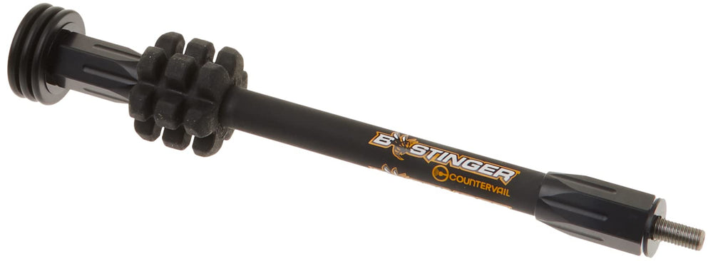 Bee Stinger B-Stinger MicroHex stabilizer close-up with matte-black finish highlighting a sturdy build