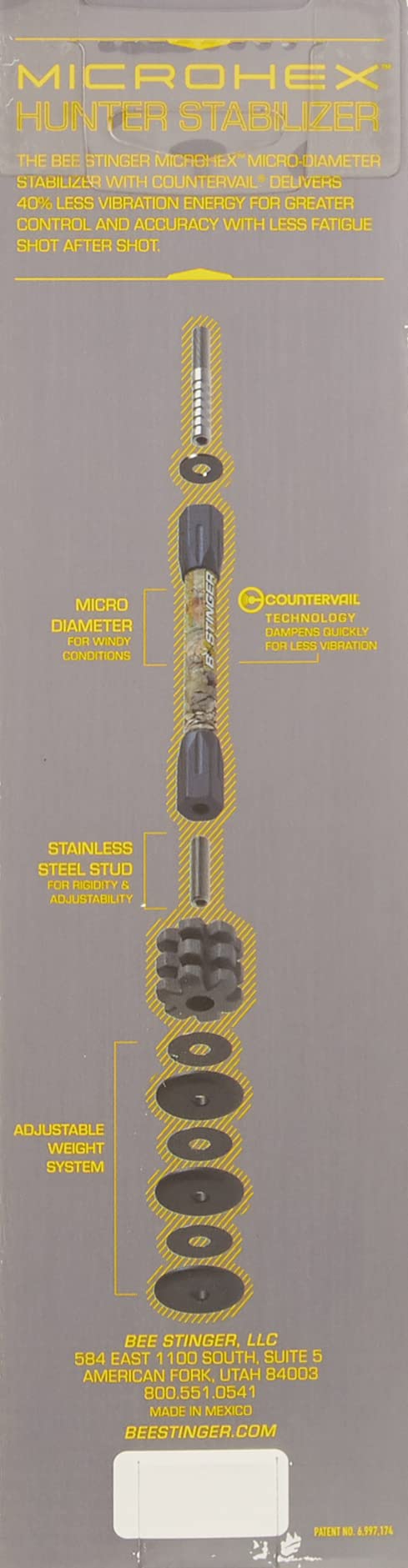 Bee Stinger stabilizer mounted on bow demonstrates universal compatibility