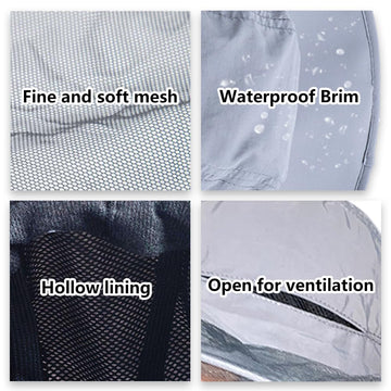 Detachable veil attached to purple beekeeping hat