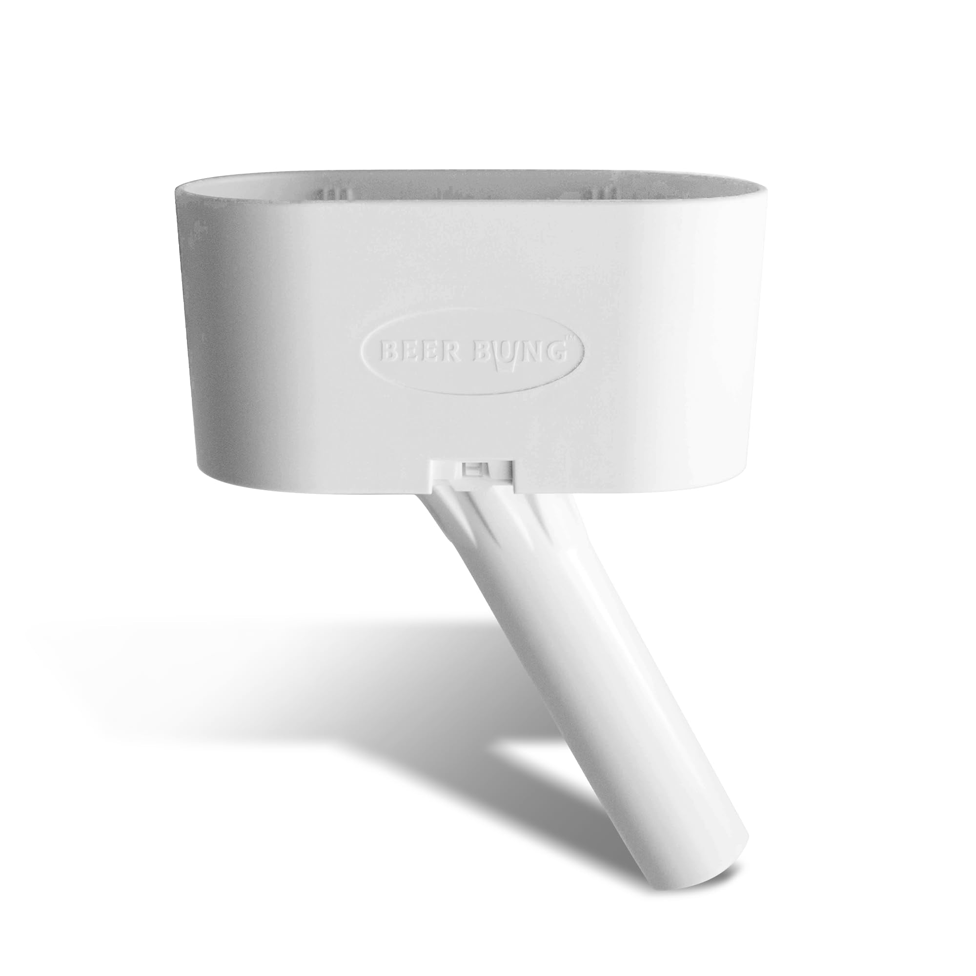 Front view of BEER BUNG Premium Boat Cup Holder in a 30-degree angled rod holder