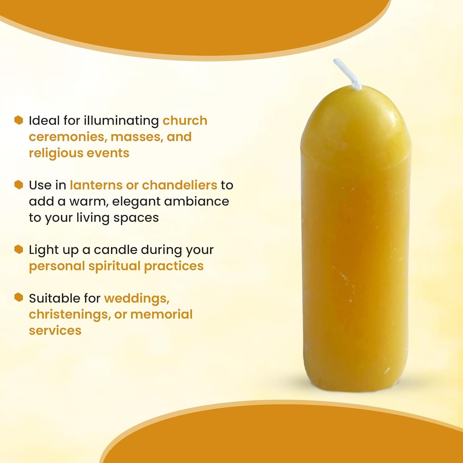 BeeTheLight hypoallergenic beeswax candle suited for sensitive spaces