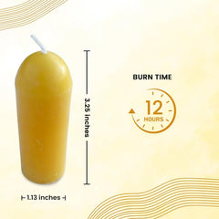 BeeTheLight unscented beeswax candle with dripless burn for clean lighting