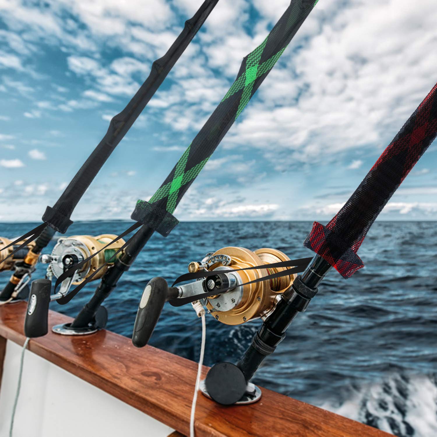 Beetwo rod cover used in rod locker to prevent tangles