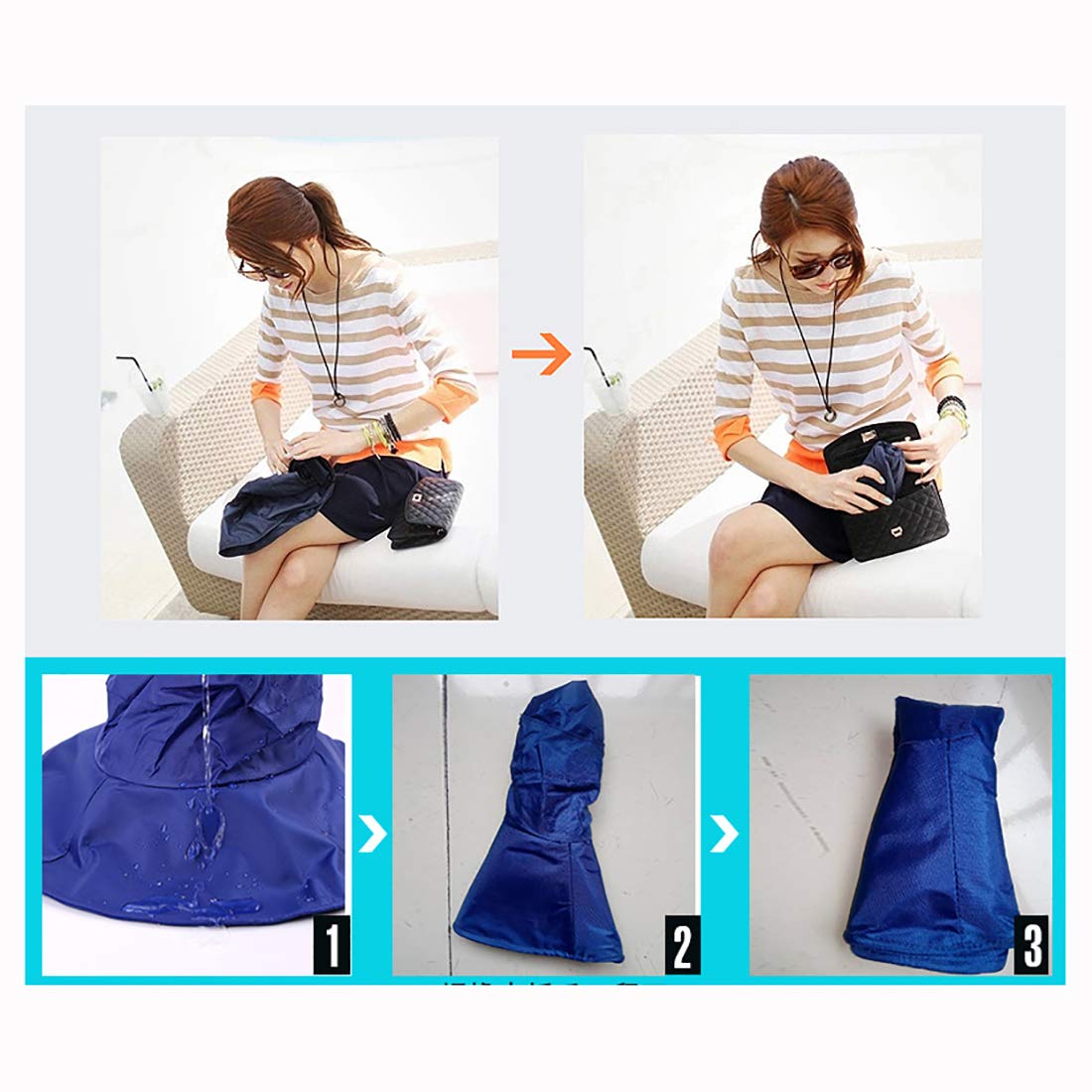 BeFur foldable rain hat designed for compact packing.