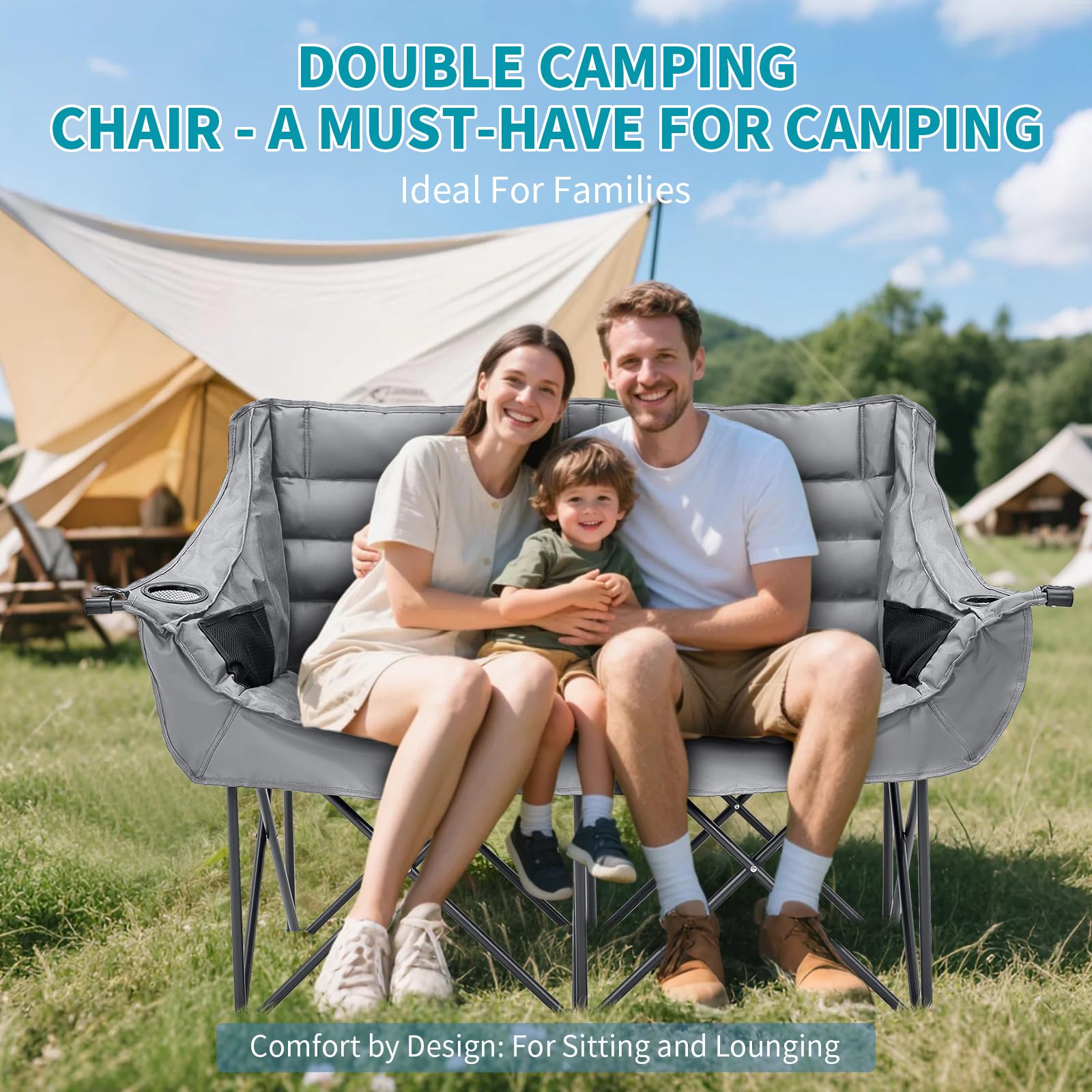 Begonia.K sturdy frame supports up to 500 lbs during shared seating.