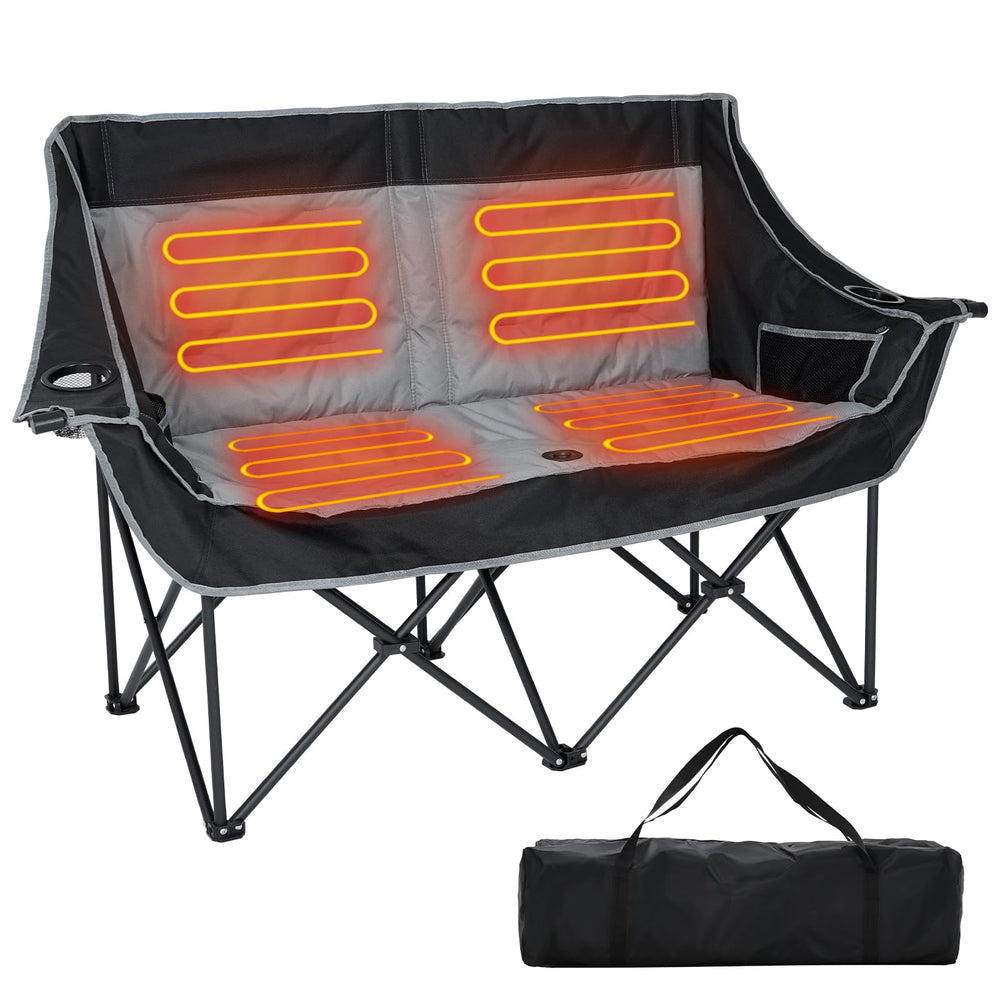 Begonia.K heated double camping chair for two offers shared warmth outdoors.