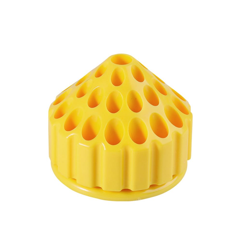 Begot 360-degree rotating organizer for quick access to grinding heads.