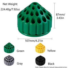 Begot heavy-duty plastic round tool holder provides stable storage.