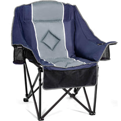 Behairity oversized camping chair opened wide for spacious comfort.