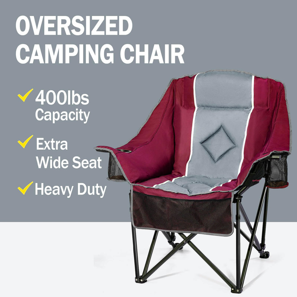 BeHairity chair features two cup holders, wine slot, and front pocket for essentials.