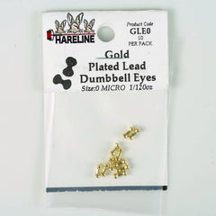 BEICHI Hareline lead dumbbell eyes size #0 micro gold plated add realism and weight to flies.