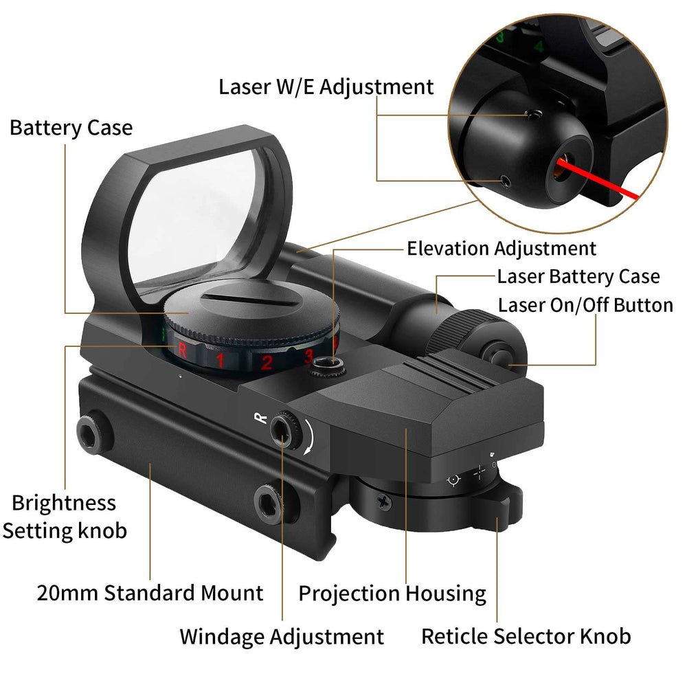 Beileshi Reflex Sight aluminum durability for rugged field use.
