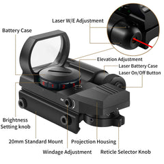 Beileshi Reflex Sight aluminum durability for rugged field use.