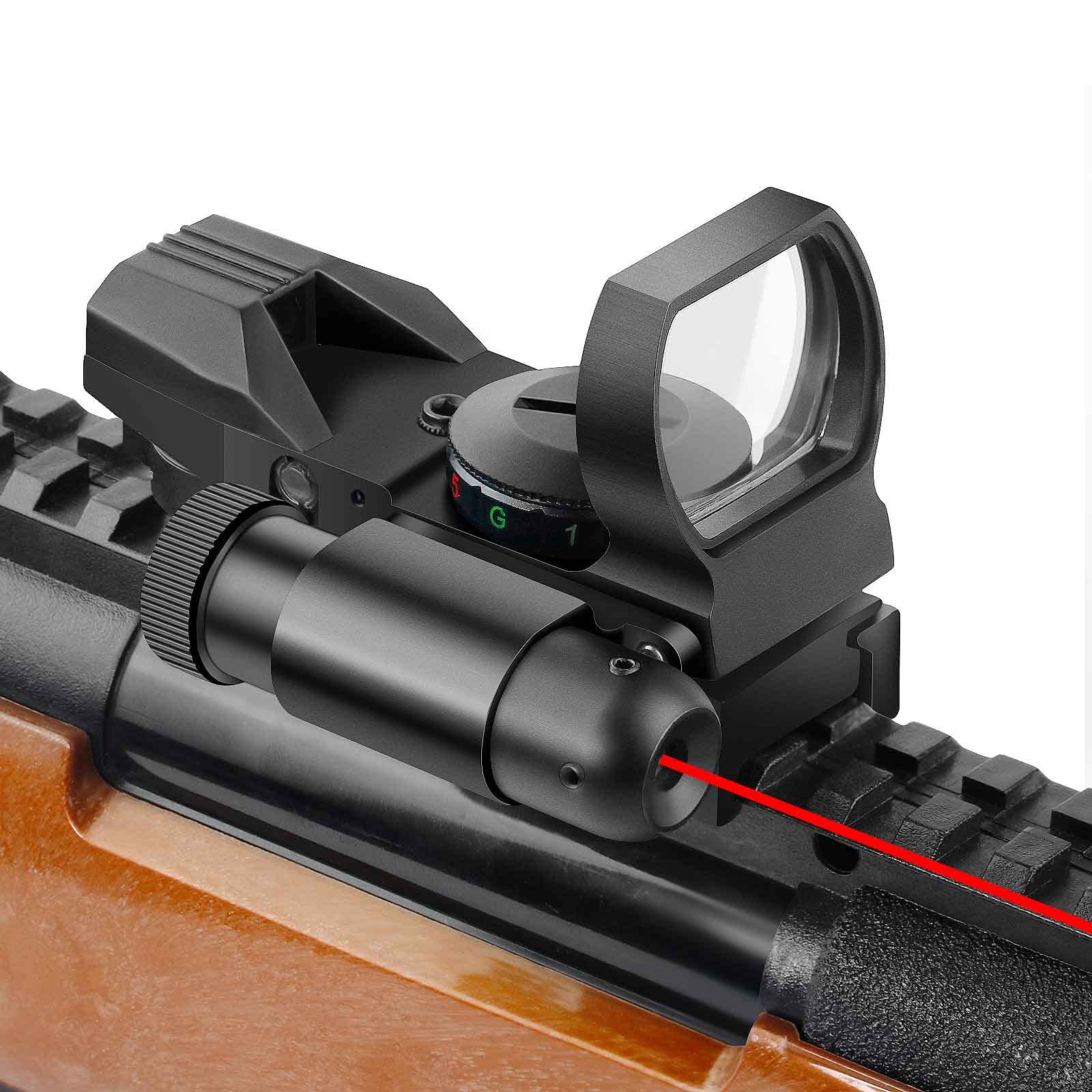 Beileshi Reflex Sight integrated red laser for added aiming options.