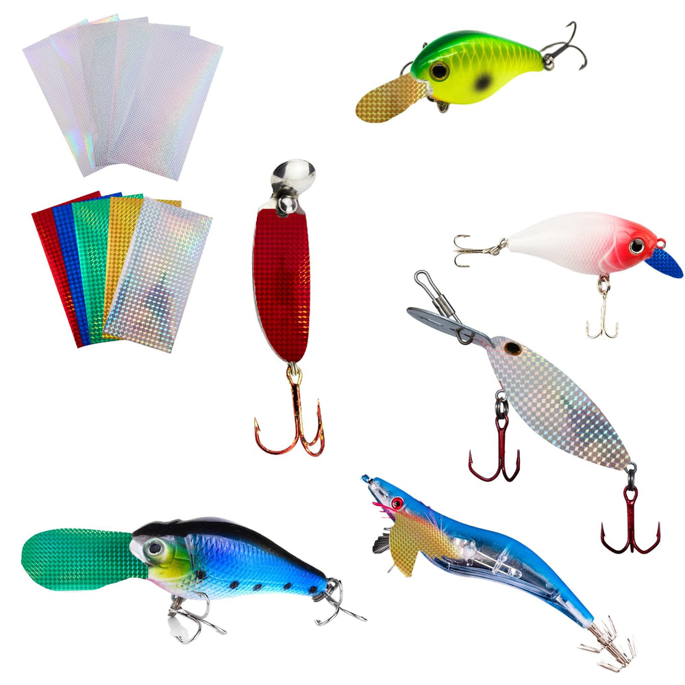 Assorted color holographic lure tape set