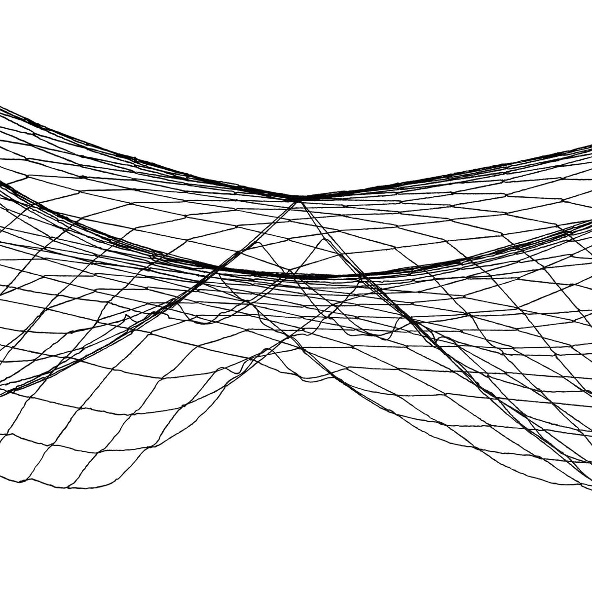 Beistle black fish netting spread over ceiling for nautical ambience.