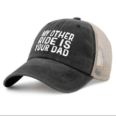 BEIXBE My Other Ride dad hat mesh back detail promotes airflow and all-day comfort