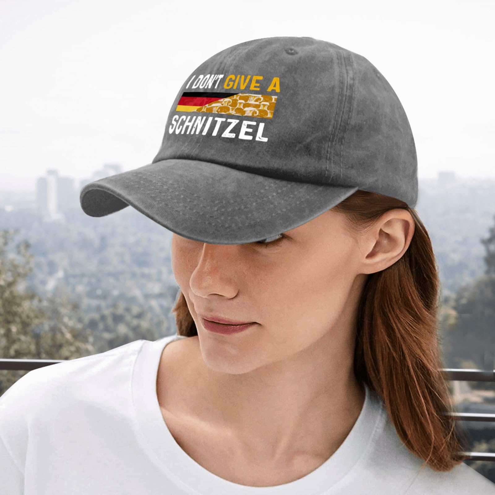 BEIXBE I Don't Give A Schnitzel hat adjustable strap ensures one-size-fits-most for daily use