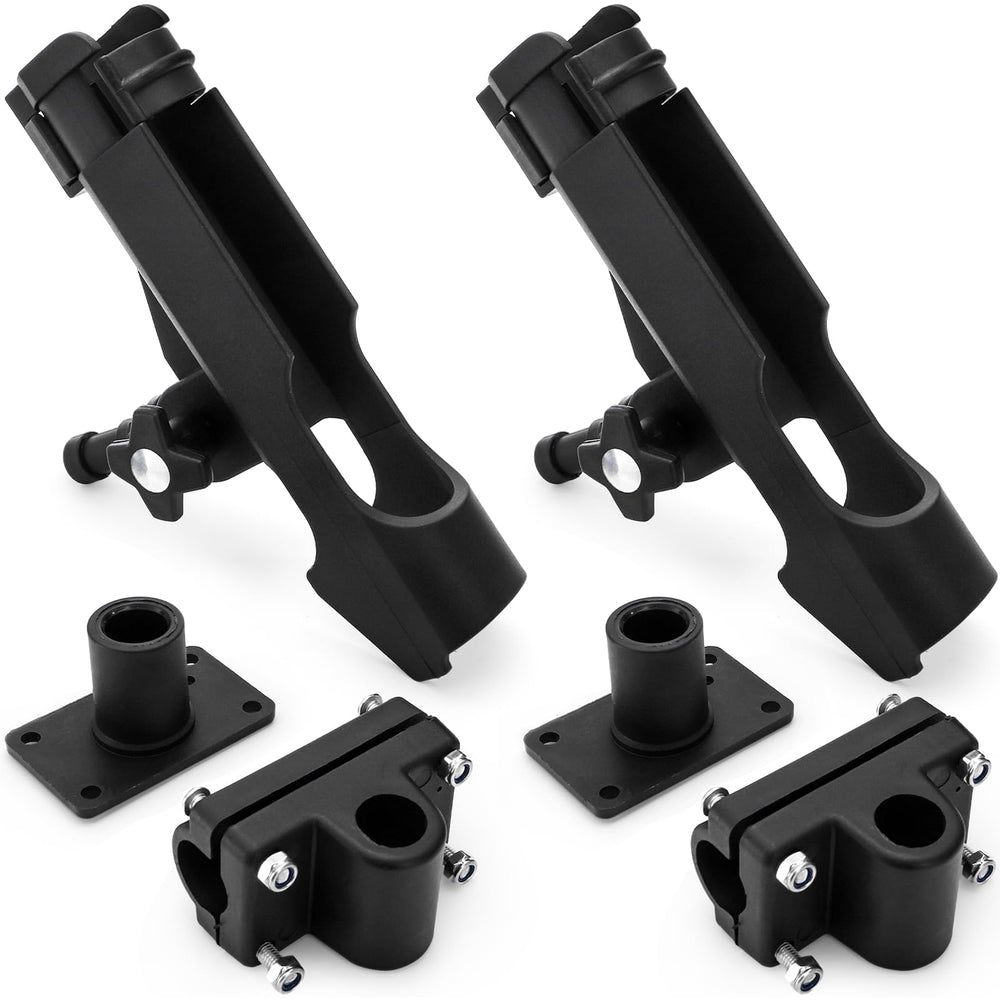 Two combination mounts and stainless hardware included