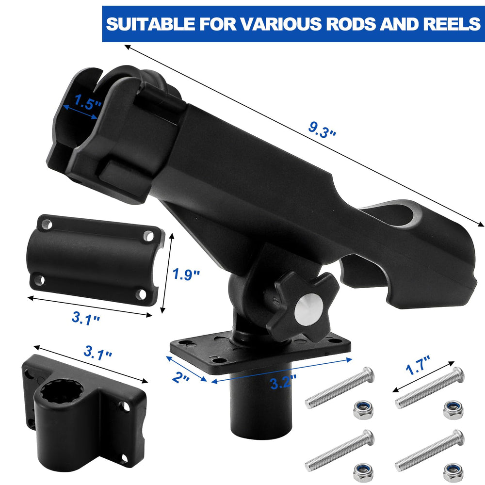 Universal cradle holding a fishing rod and reel