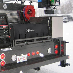 Belamilo waterproof welding lead reel cover side view shields reels from wind and moisture