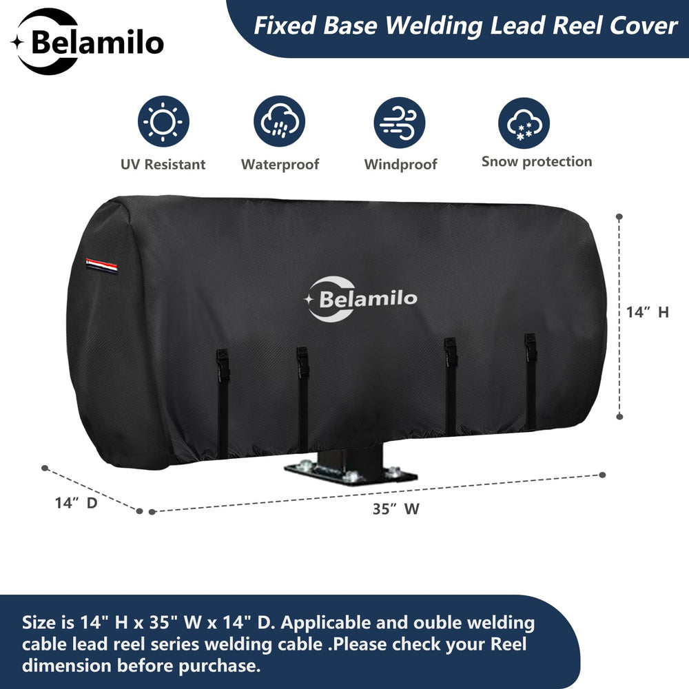 Belamilo welding lead reel cover bottom straps ensure secure fit during transport