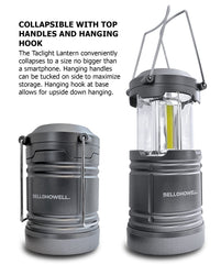 Bell+Howell Taclight Lantern Pro extended for bright outdoor illumination.